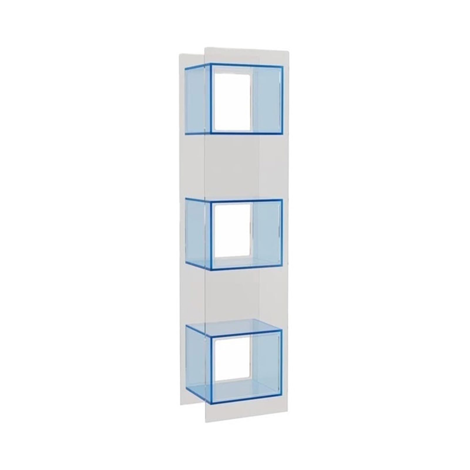 WANGHAI-666 Bookcases Office Light Luxury Simple Acrylic Bookshelf Multi-tier Vertical Open Both Ends Shelving Unit(Blue)