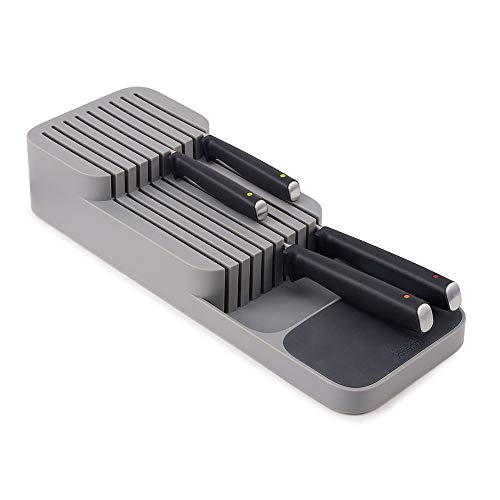 Joseph Joseph Drawer Store Organizer Tray, Knife Block, Gray