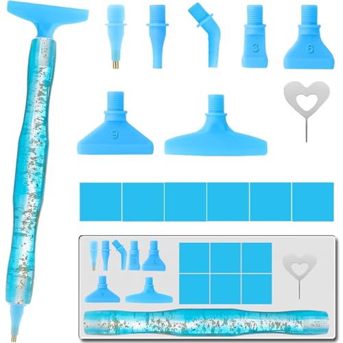 Image of LEIYULY 16PCS Ergonomic Diamond Art Pens Kits (B - Blue)