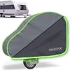 Tarpofix® Deichselhaube mit reflektierendem Rand – universal Wohnwagen Deichselabdeckung mit Doppel-Klickverschluss – Anhängerkupplung Abdeckung für Anhänger mit Antischlingerkupplung & Kastenschloss