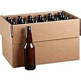 12 oz. Crown Cap Amber Longneck Bottles (Pack of 24)