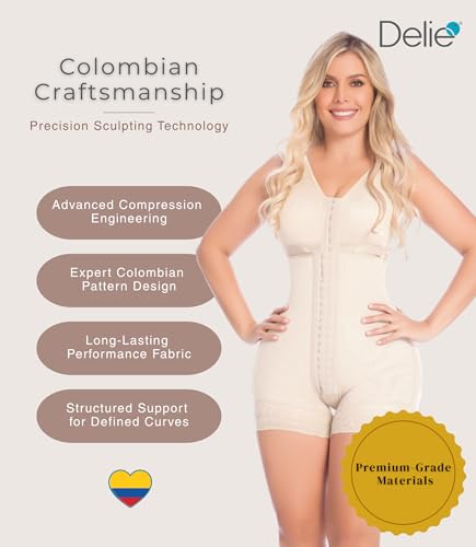 Image of DELIE High Compression 086 Shapewear Tummy Control Fajas Colombianas Moldeadoras Extra Firm Shaper for Women