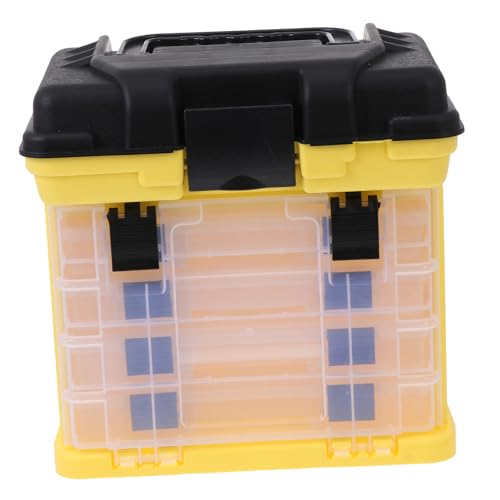 STOBOK 多機能フィッシングベイトボックス 持ち運び便利な釣り道具収納ケース 仕切り付き大容量コンテナ 釣りフック ルアー ライン整理用