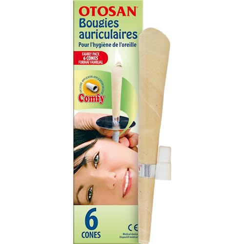 Otosan Bougie Auriculaire – Pour l'Hygiène de l'Oreille, Elimine le Cérumen – Cire d'Abeille et Propolis – Confortable, Sûr Avec Applicateur Comfy –...