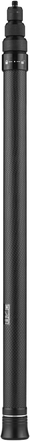 ACAGALA 1.5m/ 4.9ft Carbon Fiber Selfie Stick Adjustable Extension Pole with 1/4 Inch Screw Compatible with Insta 360 One X/One X2/ One R Panoramic Camera Action Camera