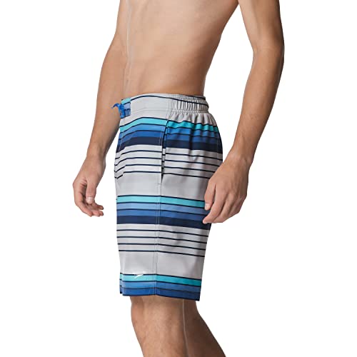 Speedo Men's Swim Trunk Knee Length Boardshort Bondi Striped - image 2