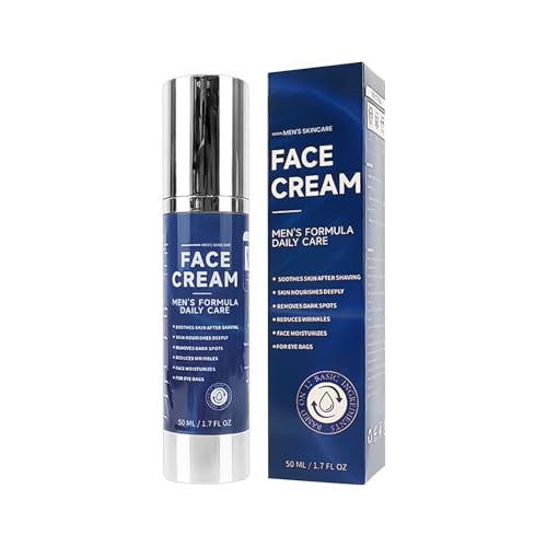Crema Facial Para Hombre - Hidratante 50 Ml, Tratamiento Rellenador, 6 En 1, Ligera Y Nutritiva, Textura No Grasa, Antienvejecimiento, Protección Diaria | Crema Hidratante Para El Día, Los Viajes Y Un