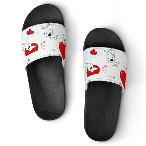 Chaussons de maison femme antidérapants pour éviter les glissades avec style ballon chien