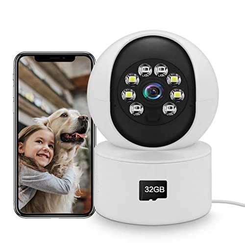 FOUAVRTEL Indoor Security Camera Wireless WiFi 1080P Home Smart Surveillance Camera for Pet/Baby...
