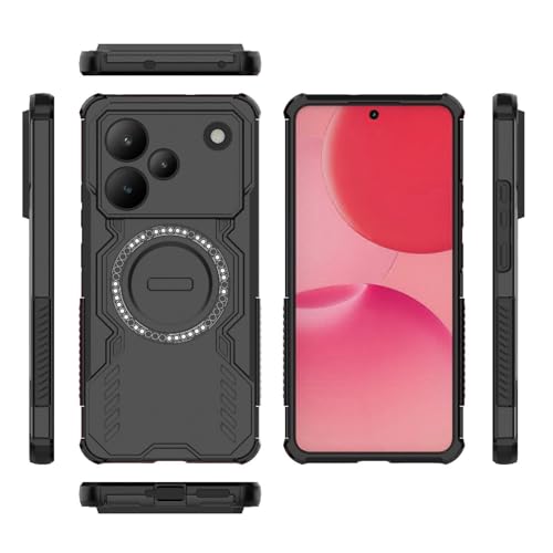 Image of Back Cover Case for Realme P4 5G | 360 Protection Mobile Phone Case Mag-Safe | Camera Protection | Back Cover for Realme P 4 5G / Realme P4 5+G - Black TPU+PC