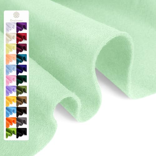 Image of Pastel Green Soft Felt Sheet, 36 inch x 36 inch, 1.6mm Thick Acrylic Felt Fabric
