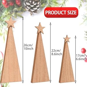 3 pcs Wood Christmas Tree Decoration Farmhouse Table Centerpiece Neutral Brown Christmas Tabletop Decation Nativity Scene Accessories 3 pcs Wood Christmas Tree Decoration Farmhouse Table Centerpiece Neutral Brown Christmas Tabletop Decation Nativity Scene Accessories