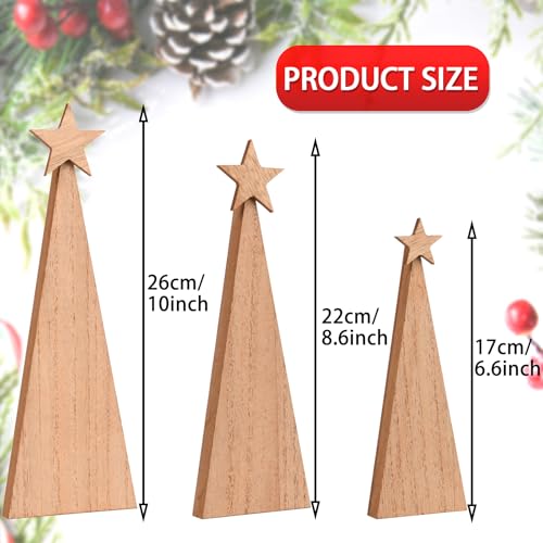 3-pcs-Wood-Christmas-Tree-Decoration-Farmhouse-Table-Centerpiece-Neutral-Brown-Christmas-Tabletop-Decation-Nativity-Scene-Accessories 3 pcs Wood Christmas Tree Decoration Farmhouse Table Centerpiece Neutral Brown Christmas Tabletop Decation Nativity Scene Accessories