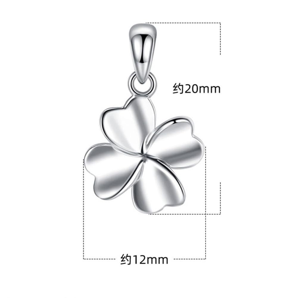 Für Damen Vierblättrige Halskette Sterling Silber Kleeblatt Anhänger Halsketten Kette Geben Sie Freundin De Geburtstagsgeschenk