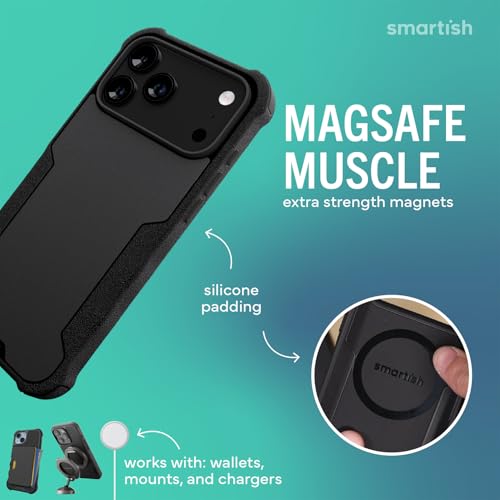 Image of Smartish - Feline Fine - iPhone 17 Pro Max MagSafe Armor Case - Gripzilla [Rugged & Tough] Heavy Duty Armor Case - Fits iPhone 17 Pro Max