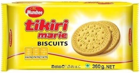 Munchee Tikiri Marie Biscuits 360g - Pack of 4 | Authentic Taste of Sri Lanka
