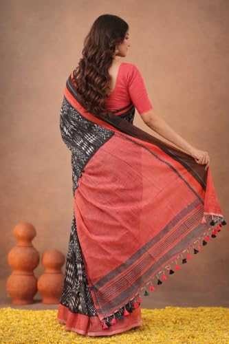 Image of Jack & Jini Women's Floral Print Pure Georgette Saree with Blouse Piece | Soft Casual & Festive Drape | Gift for Mother, Wife.