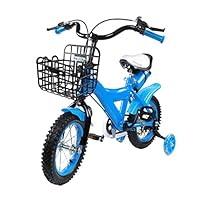 CUMELLIIR 12 inch Bike with Stabilisers, Children Bicycle Beginner Bike with Training Wheels and Water Bottle, Kids Bike Girls Boys Age 5-8(Blue)