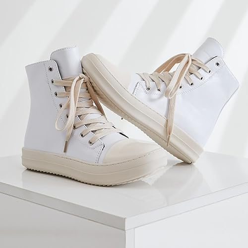 Amtopiyo Women's Bright Candy Colors Sneakers Fashion PU Leather Lace-Up Zipper Ankle Boots4