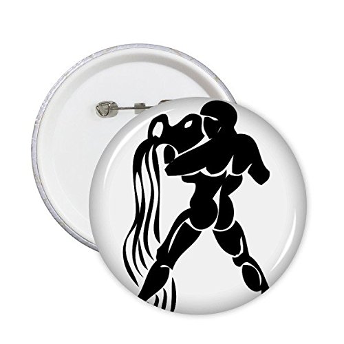 Badge Constellation Verseau bouton à épingle rond XXL pour veste