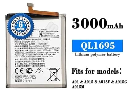 Image of Orginal QL1695 Battery for Samsung Galaxy A01 /A015 Battery with 6 Month Warranty****(Q16)