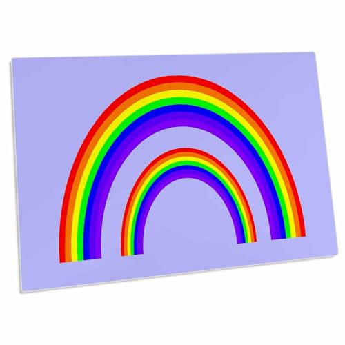 Alfombrilla de escritorio 3dRose Retro Arcoiris miniatura 1