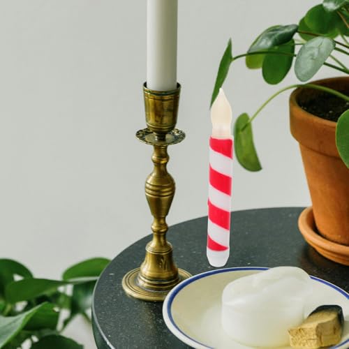 Velas cónicas sin llama LED para evitar manchas de cera e incendios luz cálida pack de 6 6