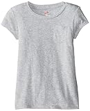 Soffe Big Girls' Heathered Jersey Pocket Tee