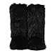 CELNEPHO Black Women's Fur Boot Comfortable Furry Knee High Boots Round Toe Warm Snow Boots Fashion Winter Boots