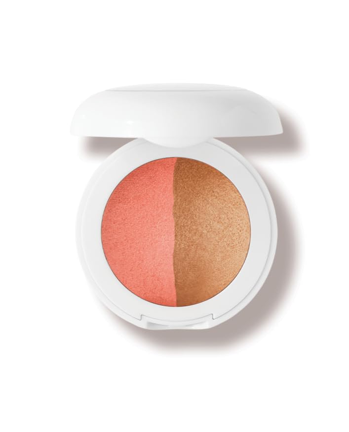 Dibs Beauty The Duet Baked Blush Duo 0.19 Oz Starstruck - Poppy Peachy-Coral/Golden Bronze