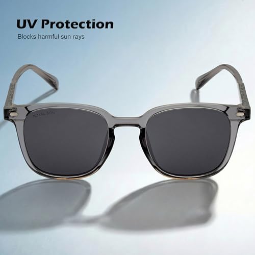 Image of ROYAL SON Polarized Stylish Sunglasses | UV Protection | Branded Retro Square | Classic | Men & Women | Small | SG-RS1112