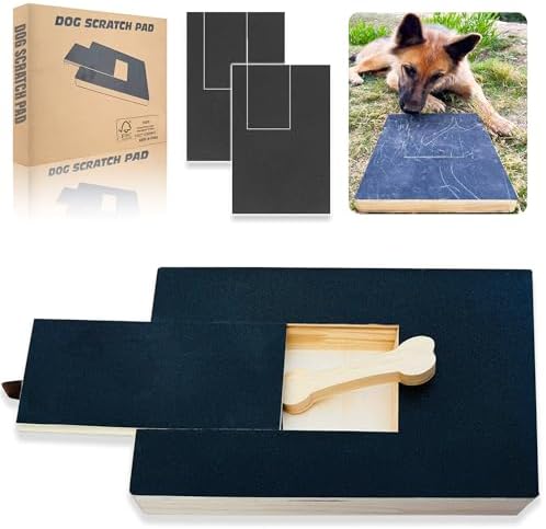 Dog Scratch Board for Nails with Treat Drawer with 2 Extra Adhesi...