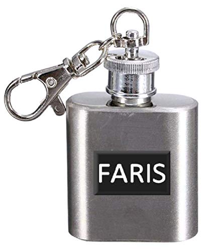 Flasque avec nom personnalisable Faris en format mini de 28,3 ml - 2