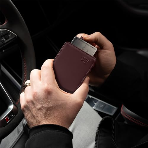 Image of Kings Loot Wallet for Men | Minimalist Slim RFID Blocking Leather Design with Cash Pocket & Card Pull Strap | Holds 1-12 Cards | Stylish & Durable Wallets (Berrywood)