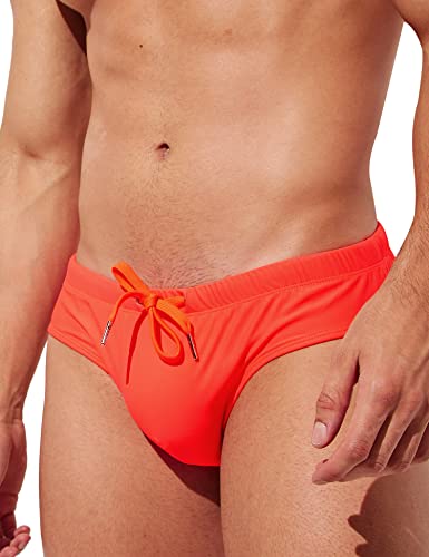 F plus R Men's Low Rise Swimwear Briefs Bikini Swimsuit Adjustable Drawstring Removable Pad4