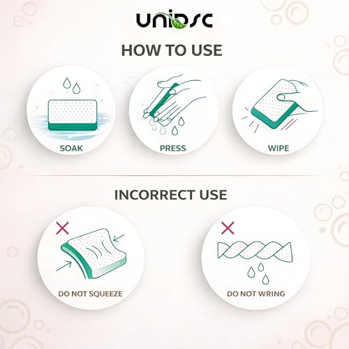 Image of UNIDSC Magic Eraser Sponge Pack of 4 | No Scratch Multi-Surface Cleaner | Removes Tough Stains from Walls, Kitchen, Bathroom, Shoes & Switch Boards | Just Add Water Cleaning Sponge (4 Eraser)
