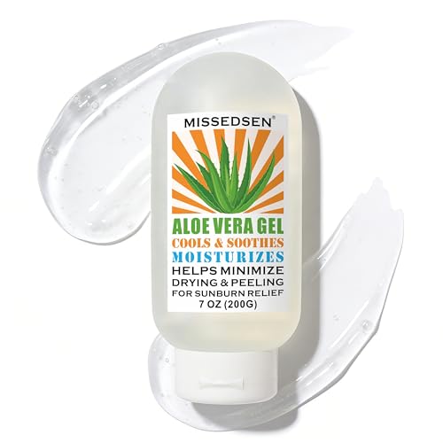 Pure & Organic Aloe Vera Gel for Sunburn Relief, After Sun Lotion...