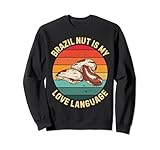 Vintage Brasil Nut Es Mi Amor Idioma Brasil Nuez Alimento Amante Sudadera