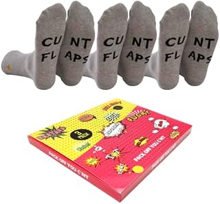 Buyasock - Rude Slogan Socks - Cunt Flaps - Funny Novelty Socks - Rude Gifts - Premium Quality Socks