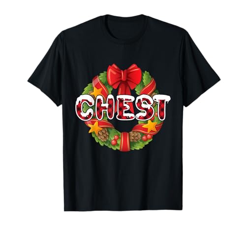 Chest Nuts Funny Matching Christmas Outfits Couples Adults Maglietta