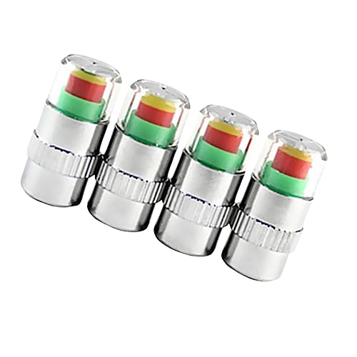 Cabilock 4 Pièces Moniteur de Pression des Pneus de Voiture Bouchon Anti-poussière Indicateur de Pression Capteur