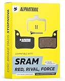 Performance Pastiglie freno per SRAM Red Apex Rival Force Rival Level Ultimate TLM | Organico | 1 paio | Forte potenza frenante e durata | Pastiglie freno a disco Alphatrail per bicicletta da corsa