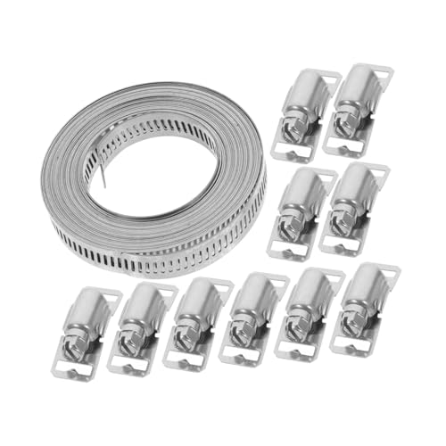 Unomor Stainless Hose Clamp Straps 1 Set Diy Kit Metal Clamp for Plumbing Fasteners