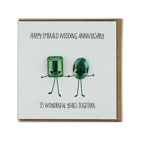 Bold & Bright Funny Emerald Anniversary Card Cover