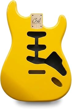 Stratocaster Guitar Body SSS – Graffiti Yellow – 2 Piece American Alder