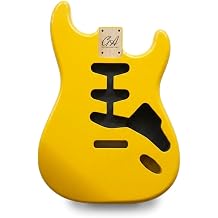 Stratocaster Guitar Body SSS   Graffiti Yellow   2 Piece American Alder