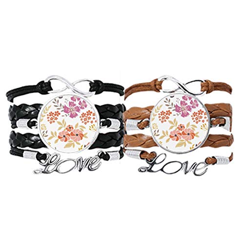 Bracelet amour couple cuir corde orange pour c&eacute;l&eacute;brer votre histoire unique
