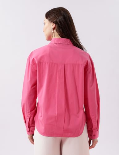 Image of FYLTR Women's Oversized Solid Shirt - 100% Cotton | Full Sleeve | Oversized Fit | Shirts for Women