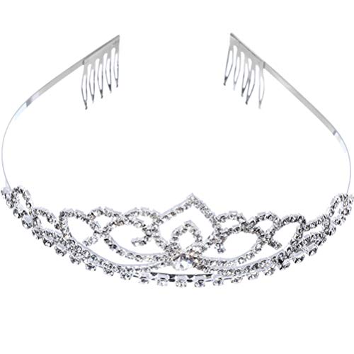 Beaupretty Cristal Cumpleaños Tiara Corona Princesa Cumpleaños Corona Accesorios para El Cabello Boda Novia Corona Tiara para Mujeres Damas Cover