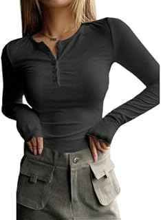 Women's Twill Button Sleeve T-Shirt